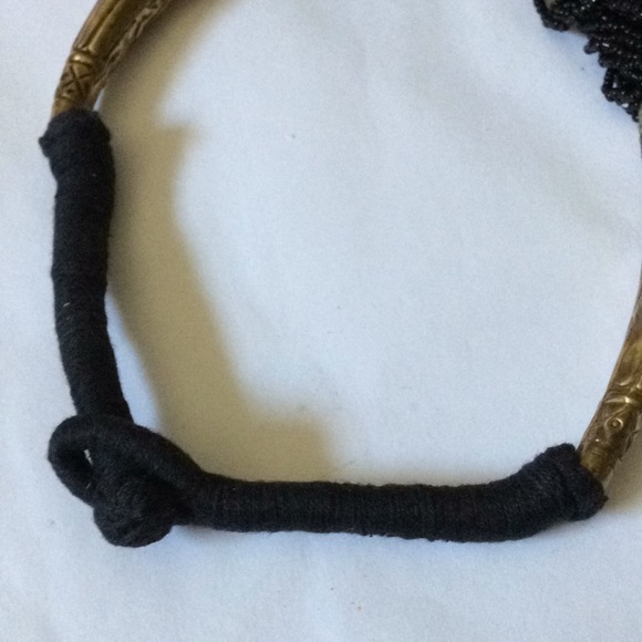 Vintage engraved brass beads necklace - Picture 5 of 5